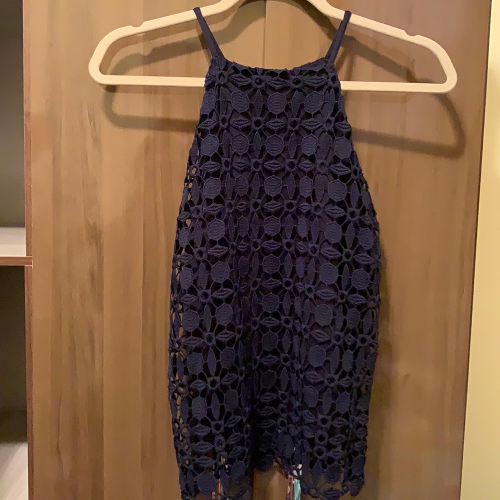 Halter Blue Top